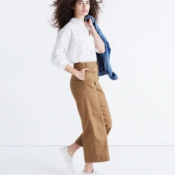 Madewell Langford Crop Wide Leg Pants size 24 - Picture 2 of 3